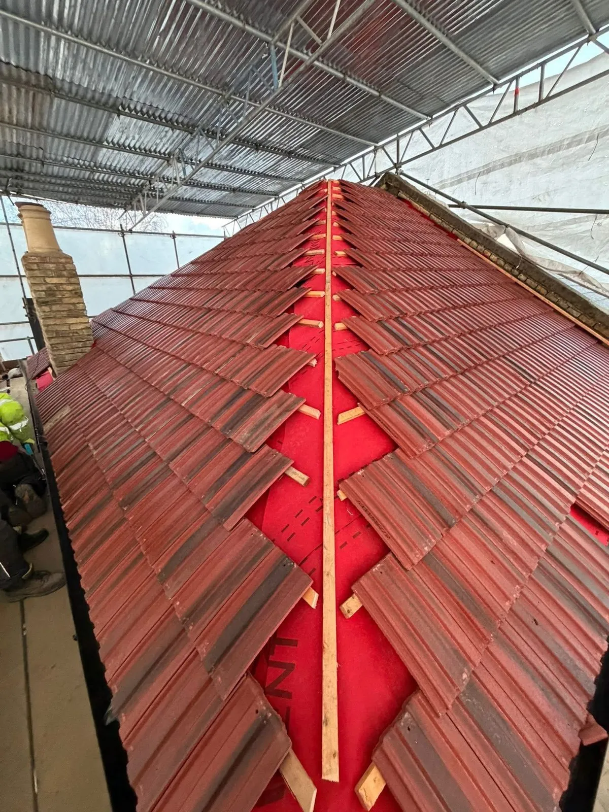 Complete roof replacement with new clay tiles in Treverbyn
